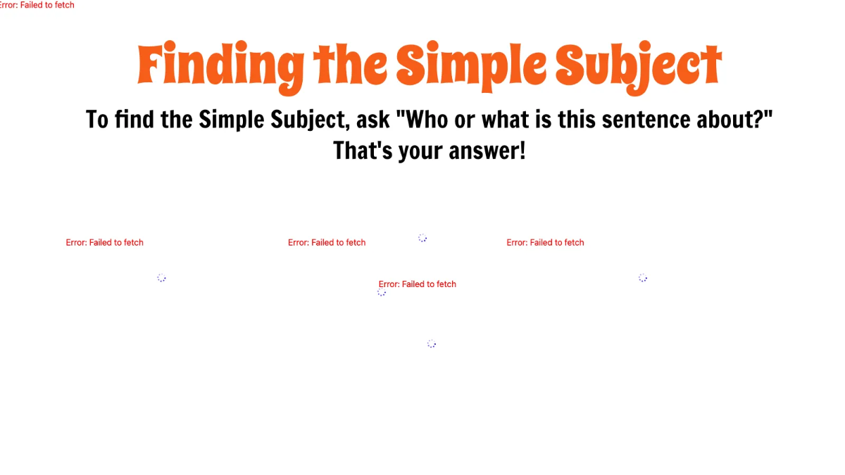 Free Simple Subject and Simple Predicate Template to Edit Online