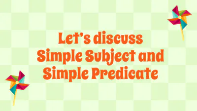 Free Simple Subject and Simple Predicate to Edit Online