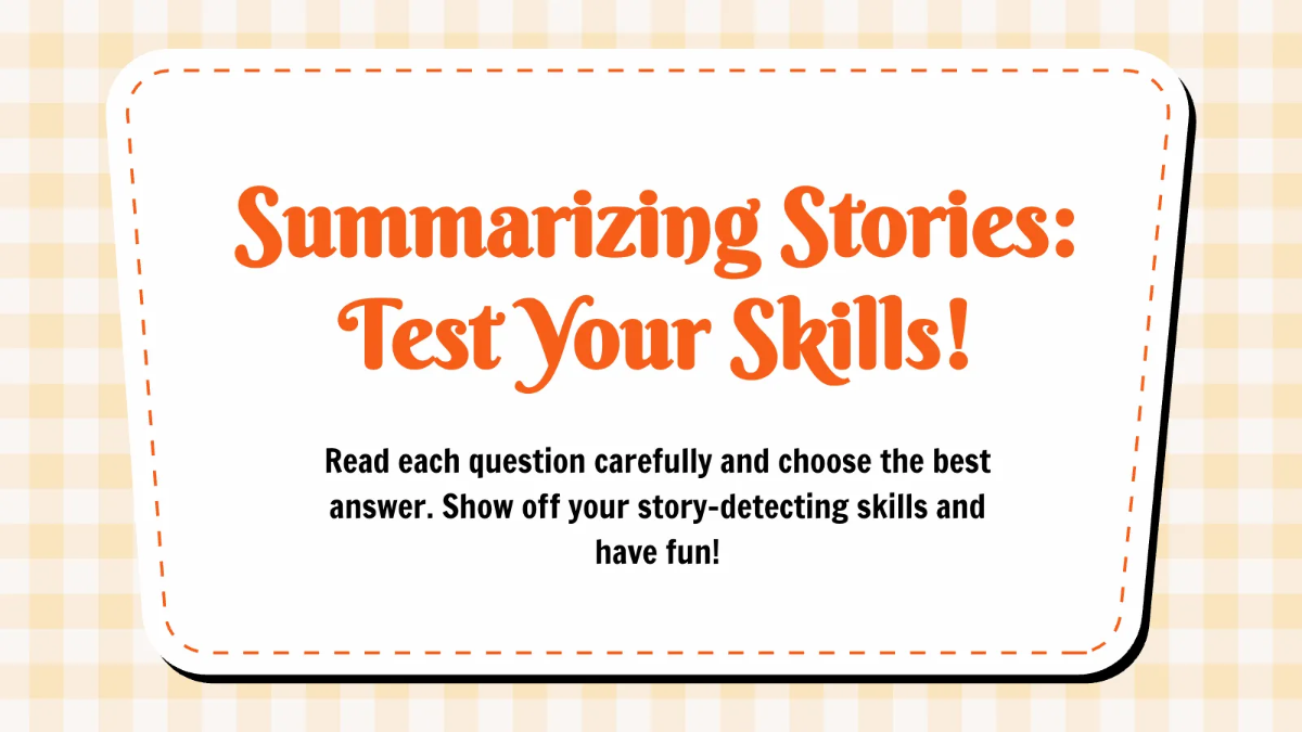 Free Summarizing A Story Template to Edit Online