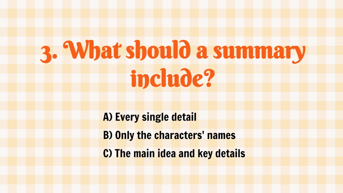 Free Summarizing A Story Template to Edit Online