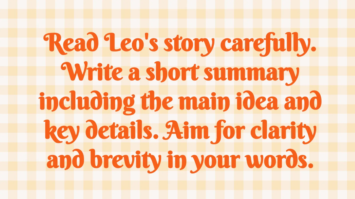 Free Summarizing A Story Template to Edit Online