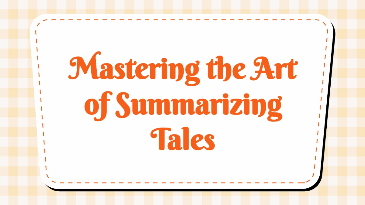 Free Summarizing A Story Template to Edit Online