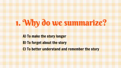 Free Summarizing A Story to Edit Online