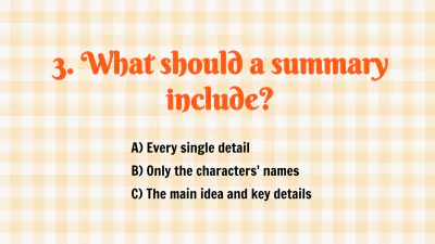 Free Summarizing A Story to Edit Online