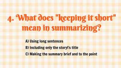 Free Summarizing A Story to Edit Online