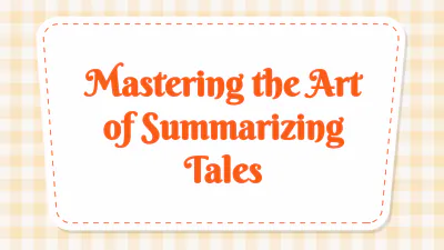 Free Summarizing A Story to Edit Online