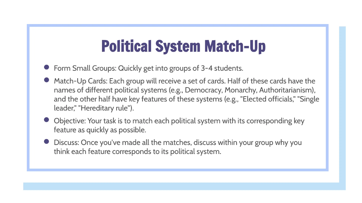 Free Comparative Political Systems Template to Edit Online