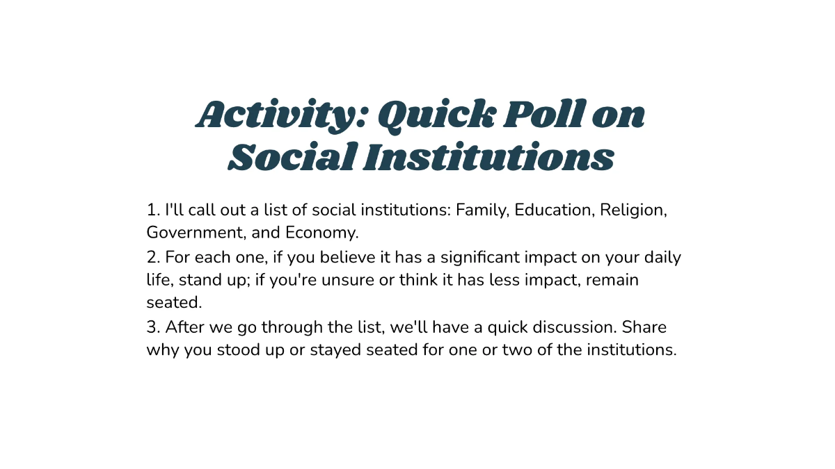 Free Social Institutions Template to Edit Online