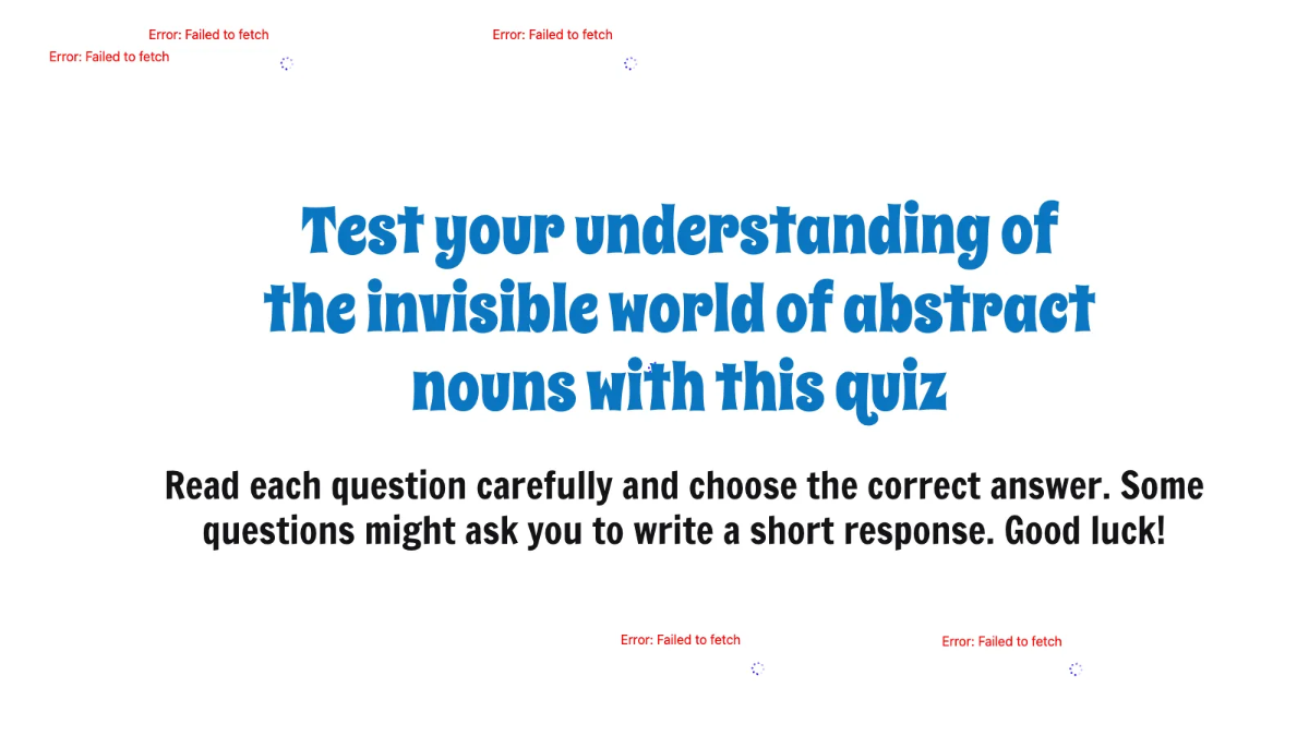 Free Abstract Nouns Template to Edit Online