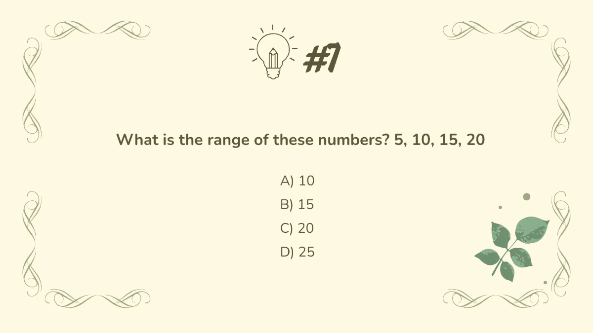 Free Calculate Mean, Median, Mode and Range Template to Edit Online