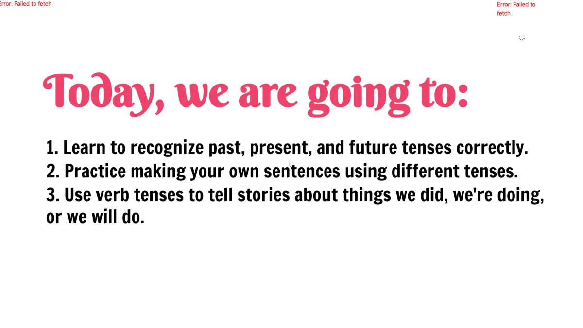 Free Verb Tenses Template to Edit Online