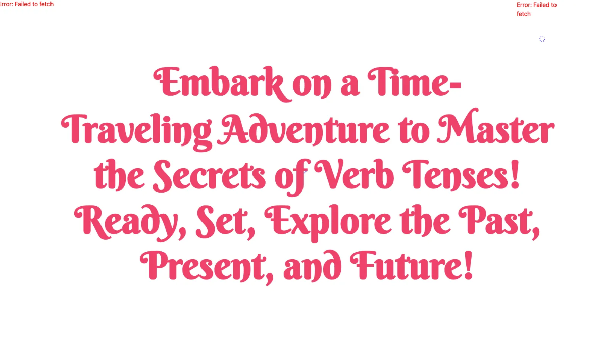 Free Verb Tenses Template to Edit Online