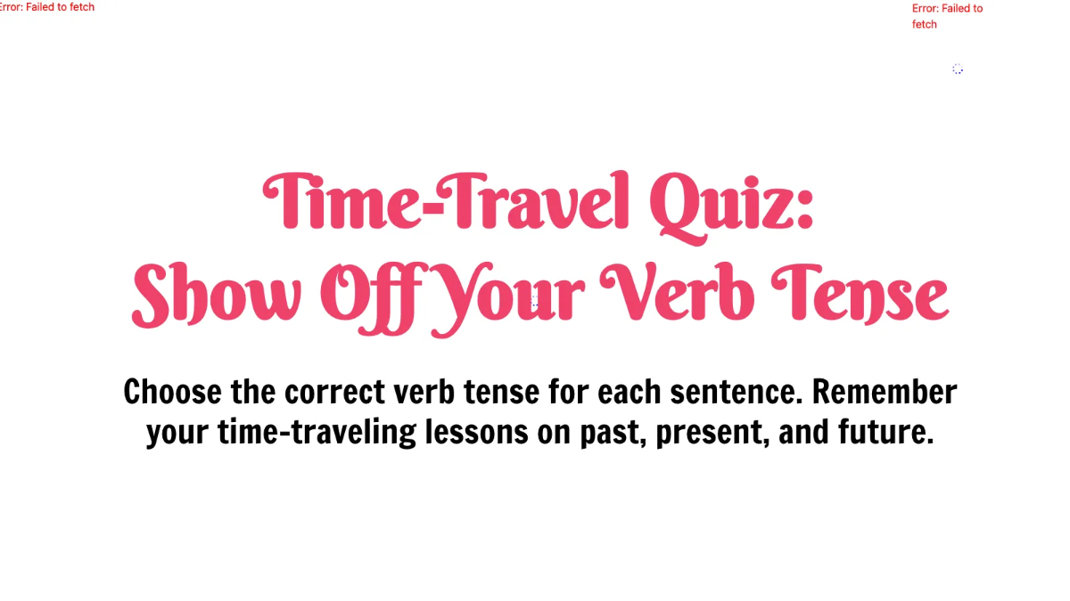 Free Verb Tenses Template to Edit Online