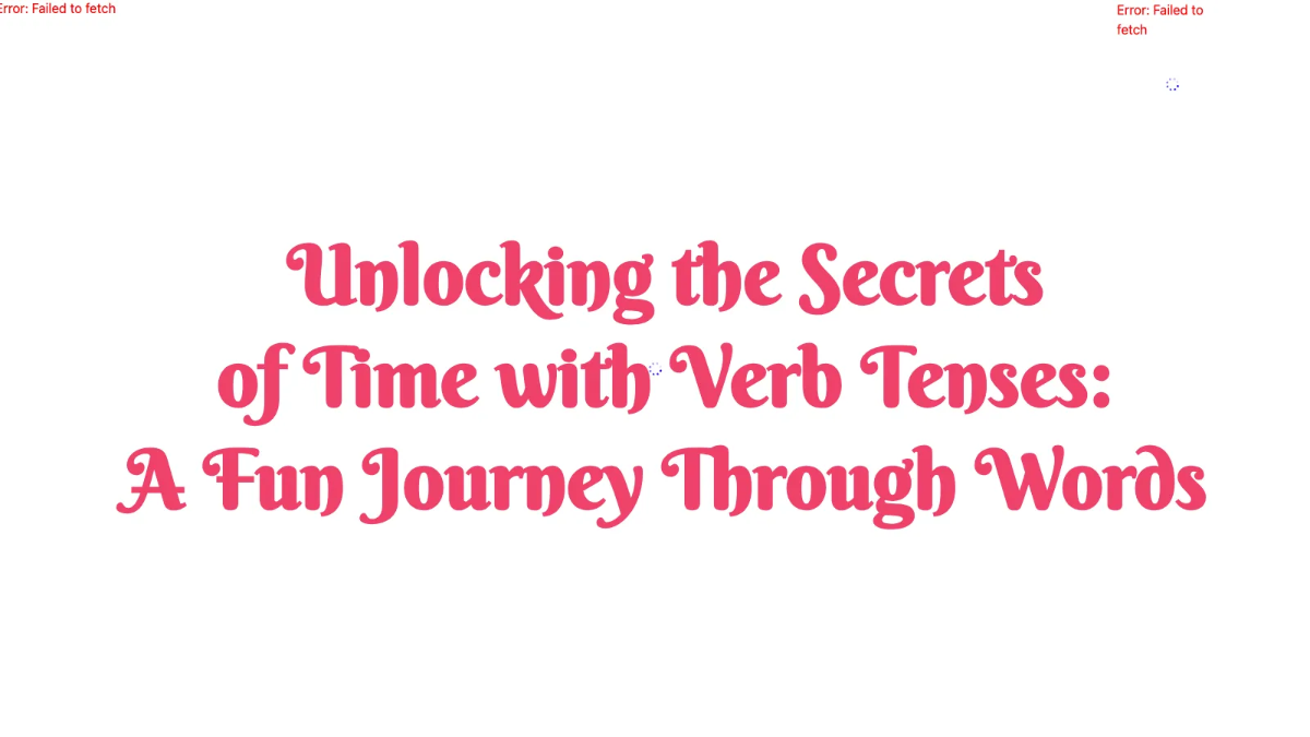 Free Verb Tenses Template to Edit Online