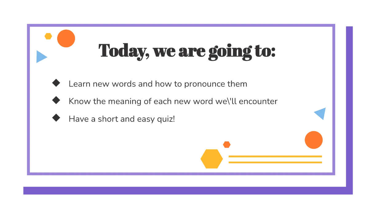 Free Vocabulary and Word Recognition Template to Edit Online
