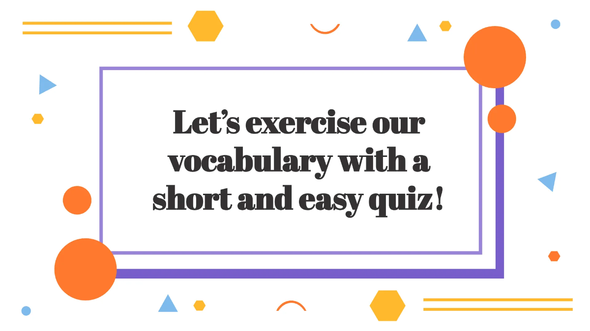 Free Vocabulary and Word Recognition Template to Edit Online