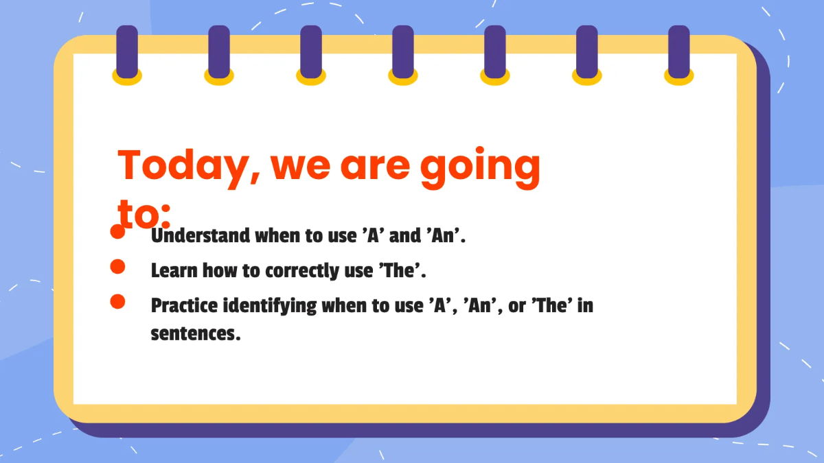Free Articles A, An, and The Template to Edit Online