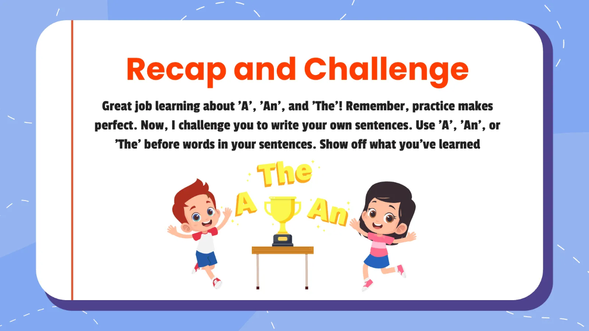 Free Articles A, An, and The Template to Edit Online