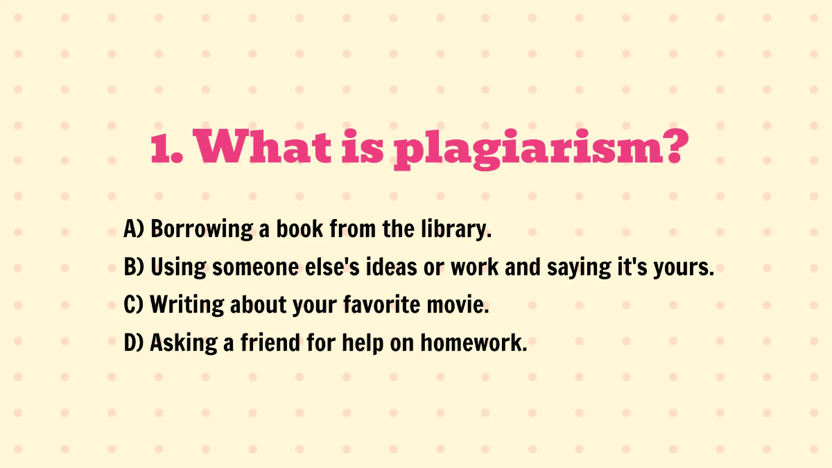 Free Identifying and Correcting Plagiarism Template to Edit Online