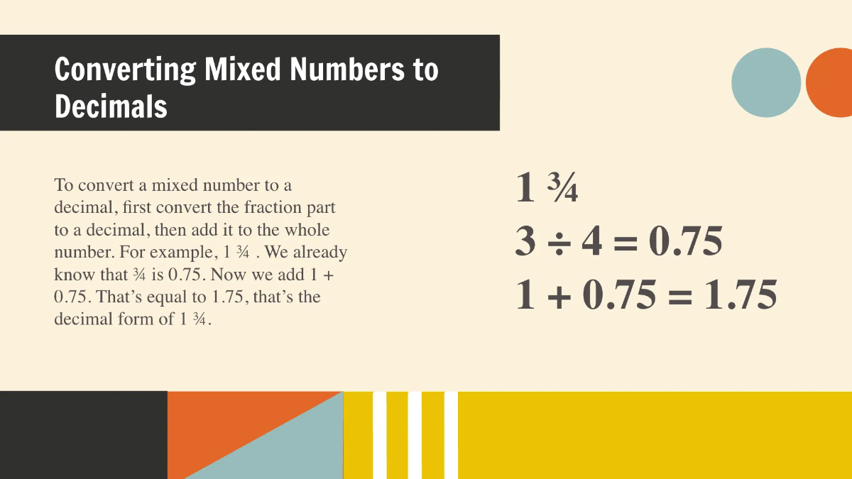 Free Convert Between Decimals and Fractions or Mixed Numbers Template to Edit Online