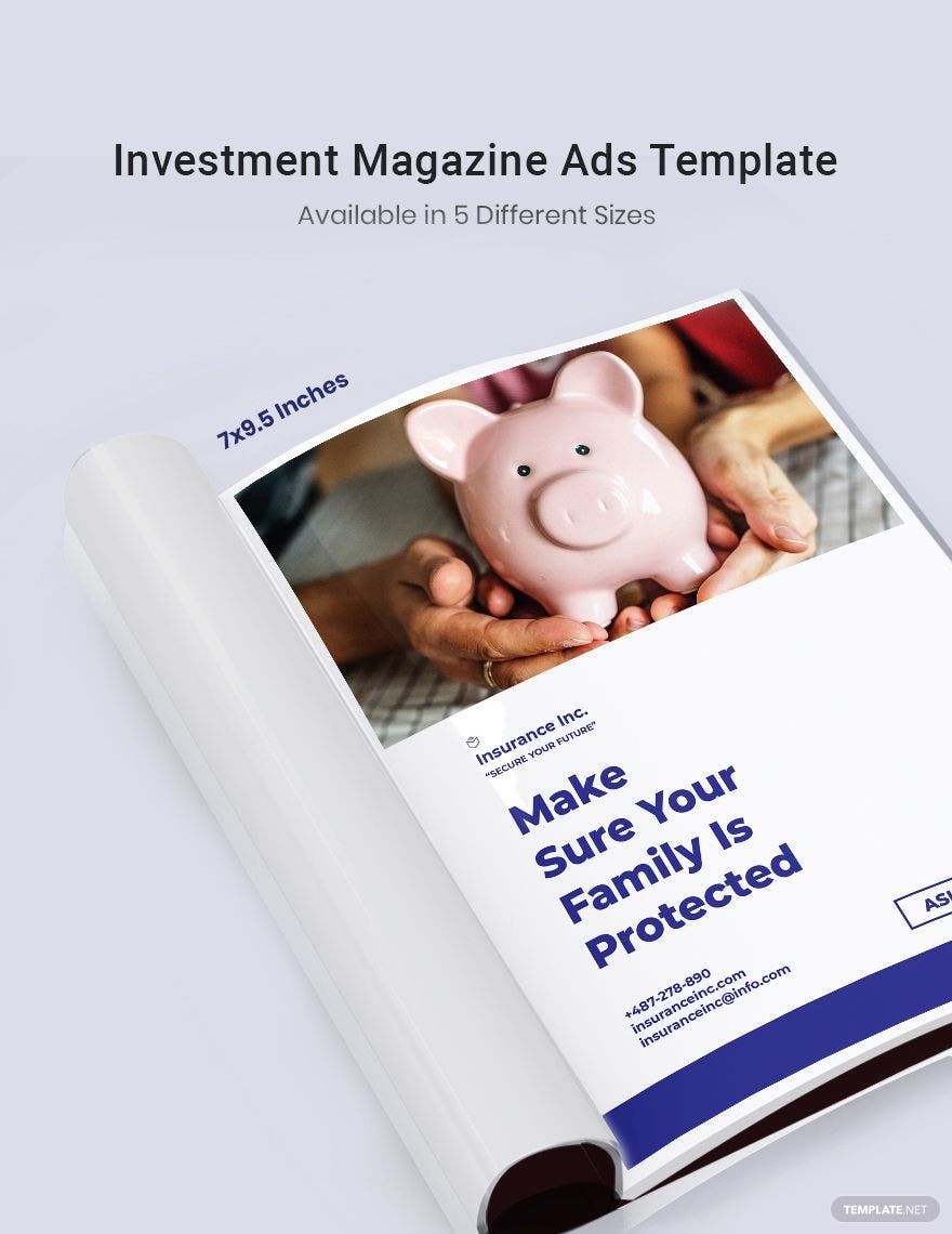 Investment Magazine Ads Template