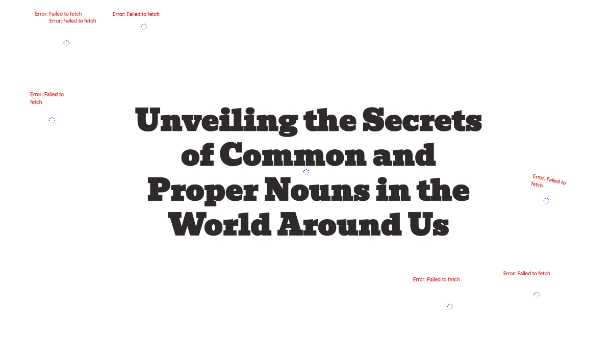 Free Common and Proper Nouns Template to Edit Online