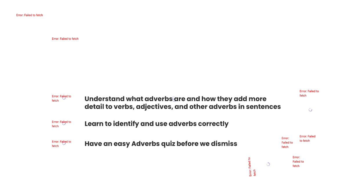 Free Adverbs Template to Edit Online