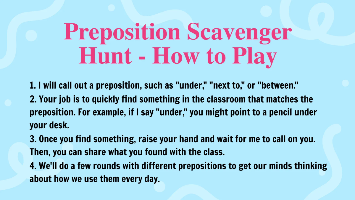 Free Prepositions Template to Edit Online