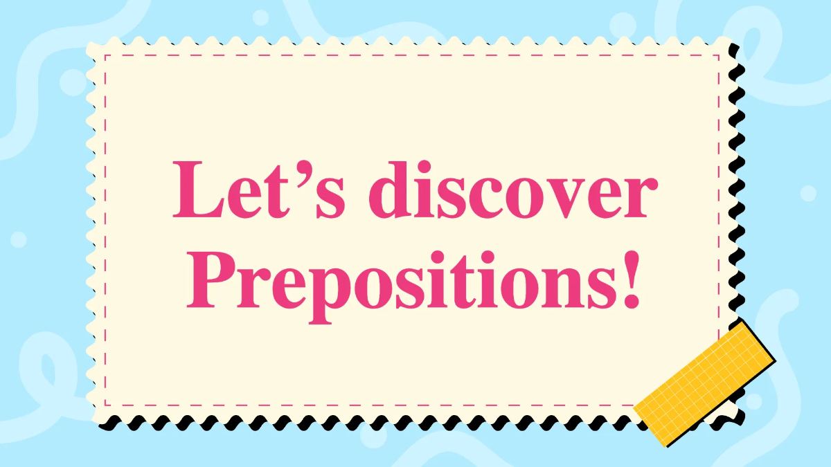 Free Prepositions Template to Edit Online