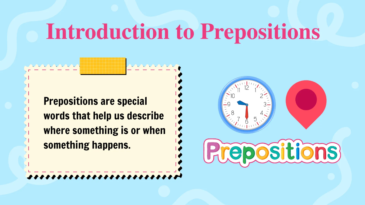 Free Prepositions Template to Edit Online