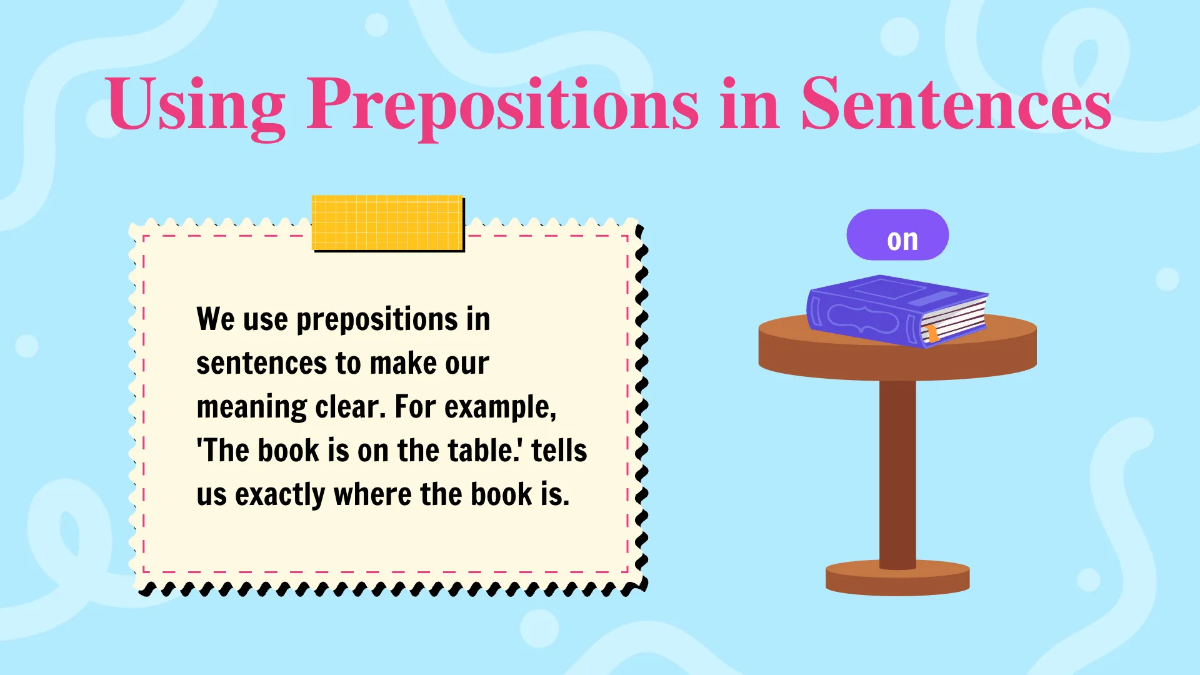 Free Prepositions Template to Edit Online