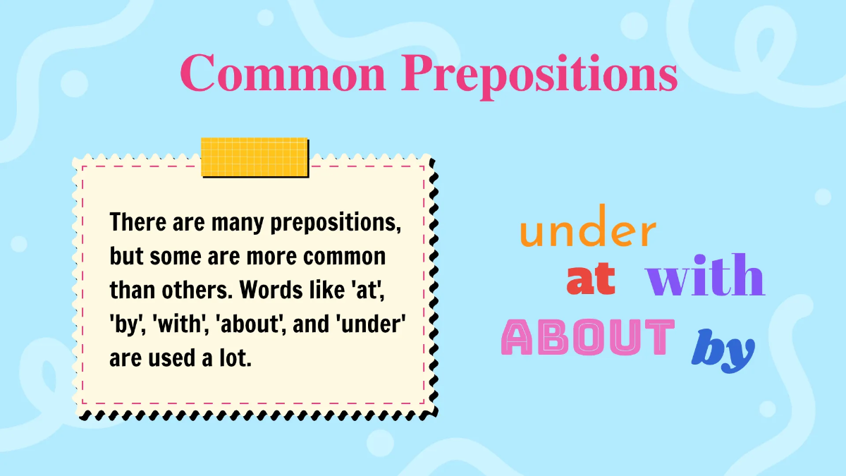 Free Prepositions Template to Edit Online
