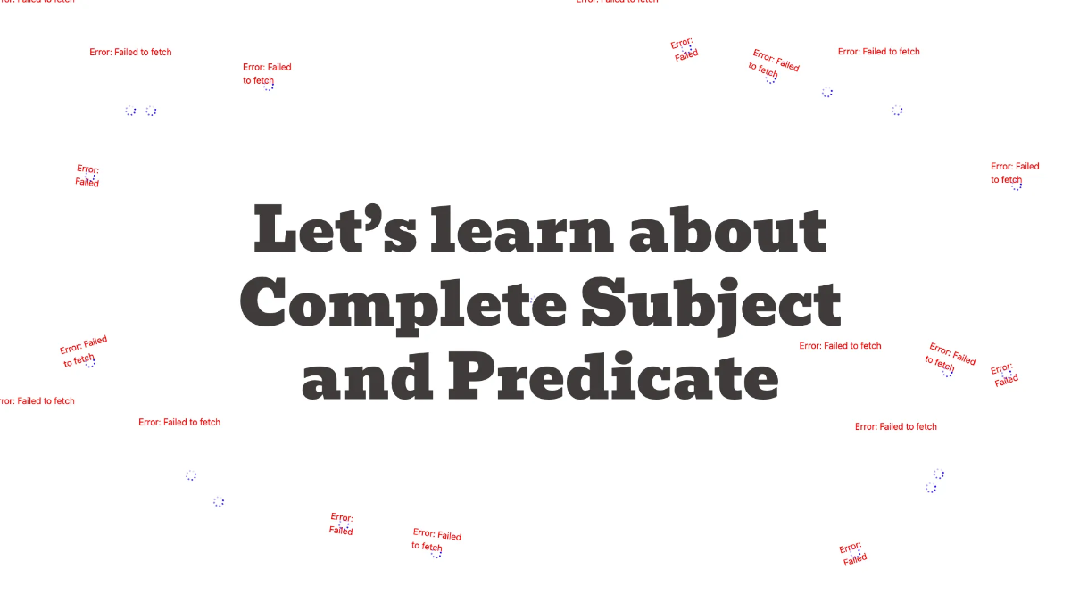Free Complete Subject and Predicate Template to Edit Online
