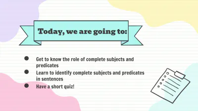 Free Complete Subject and Predicate to Edit Online