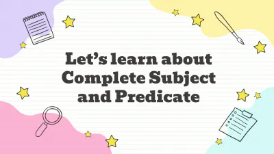 Free Complete Subject and Predicate to Edit Online