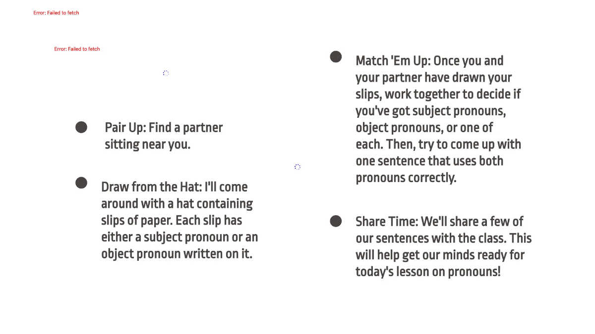 Free Subject and Object Pronouns Template to Edit Online