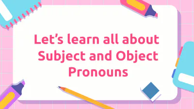 Free Subject and Object Pronouns to Edit Online