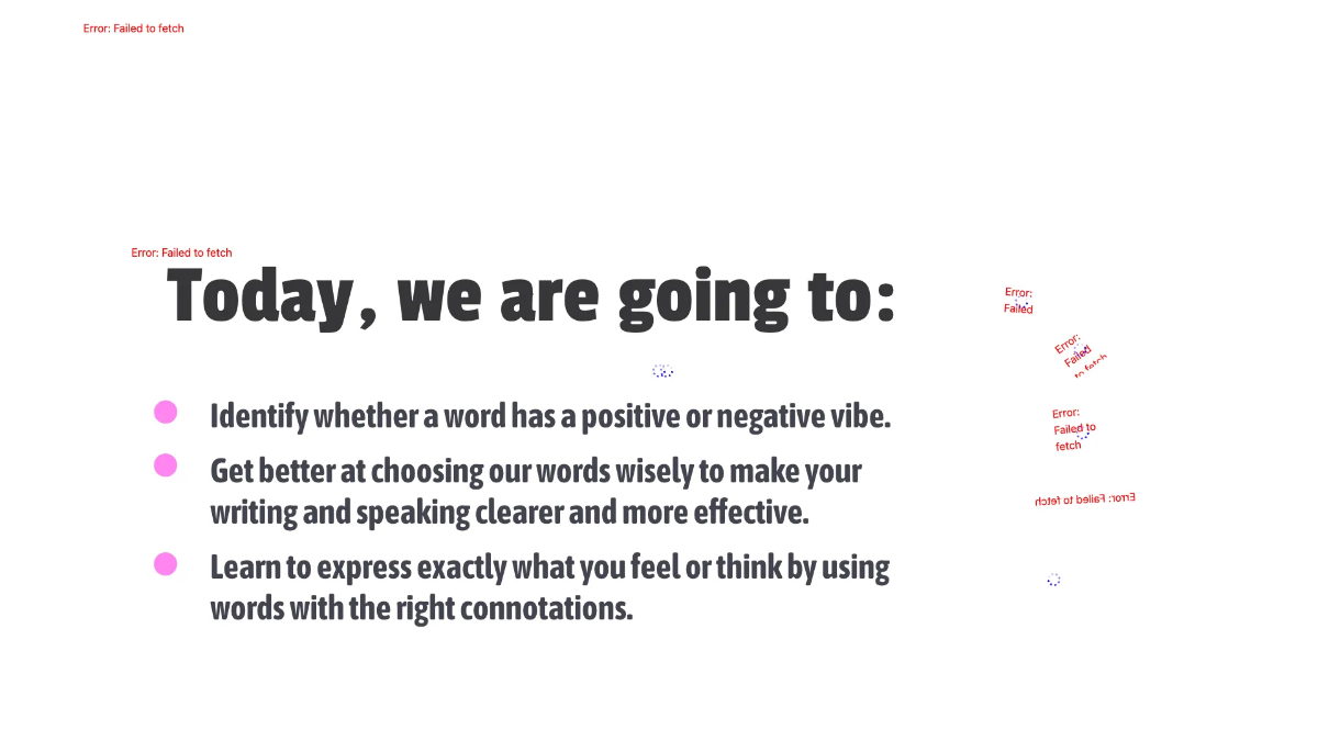 Free Positive and Negative Connotation Template to Edit Online