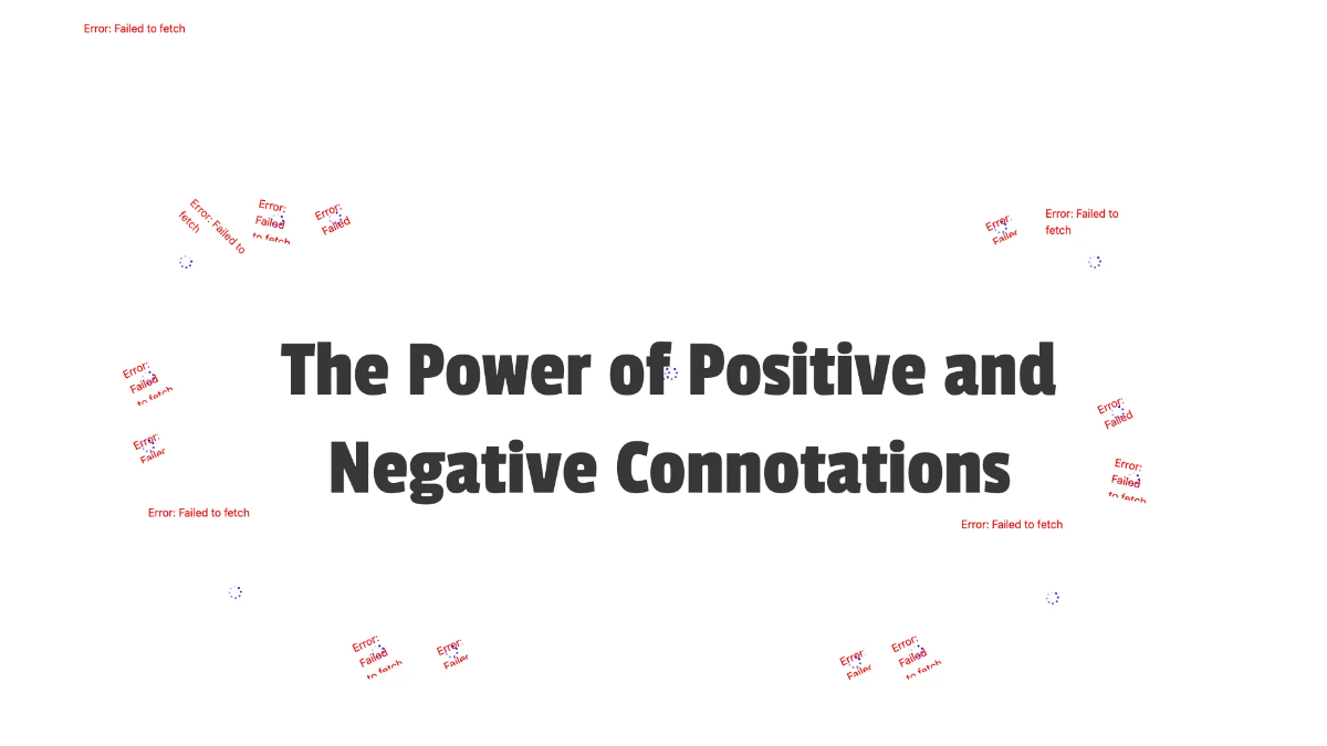 Free Positive and Negative Connotation Template to Edit Online
