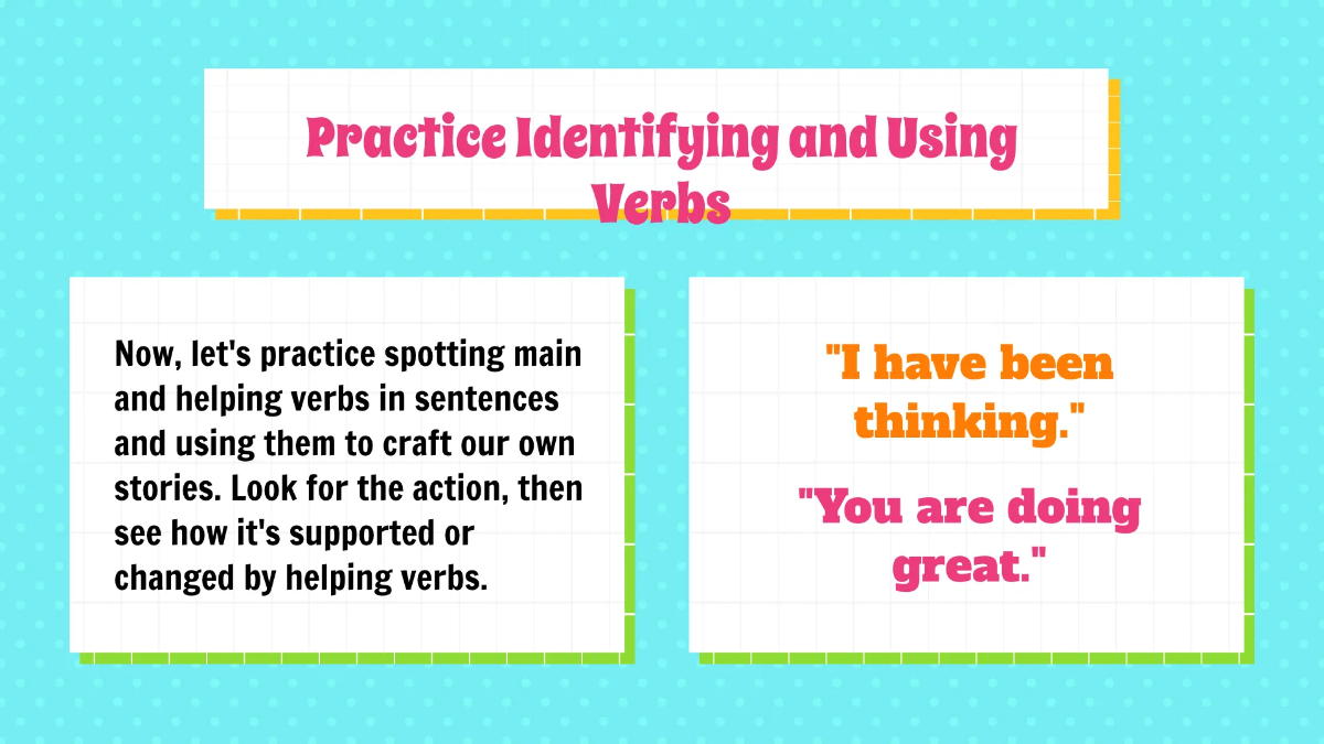 Free Main Verbs and Helping Verbs Template to Edit Online