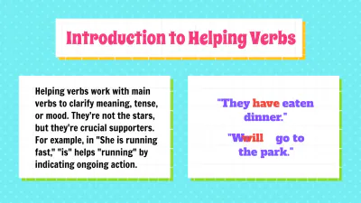 Free Main Verbs and Helping Verbs to Edit Online
