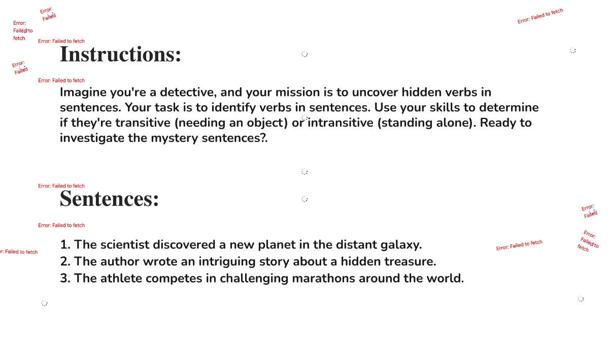 Free Transitive and Intransitive Verbs Template to Edit Online