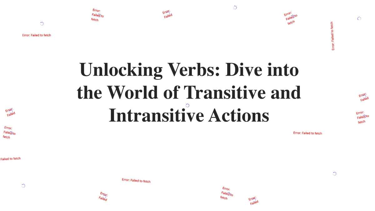 Free Transitive and Intransitive Verbs Template to Edit Online