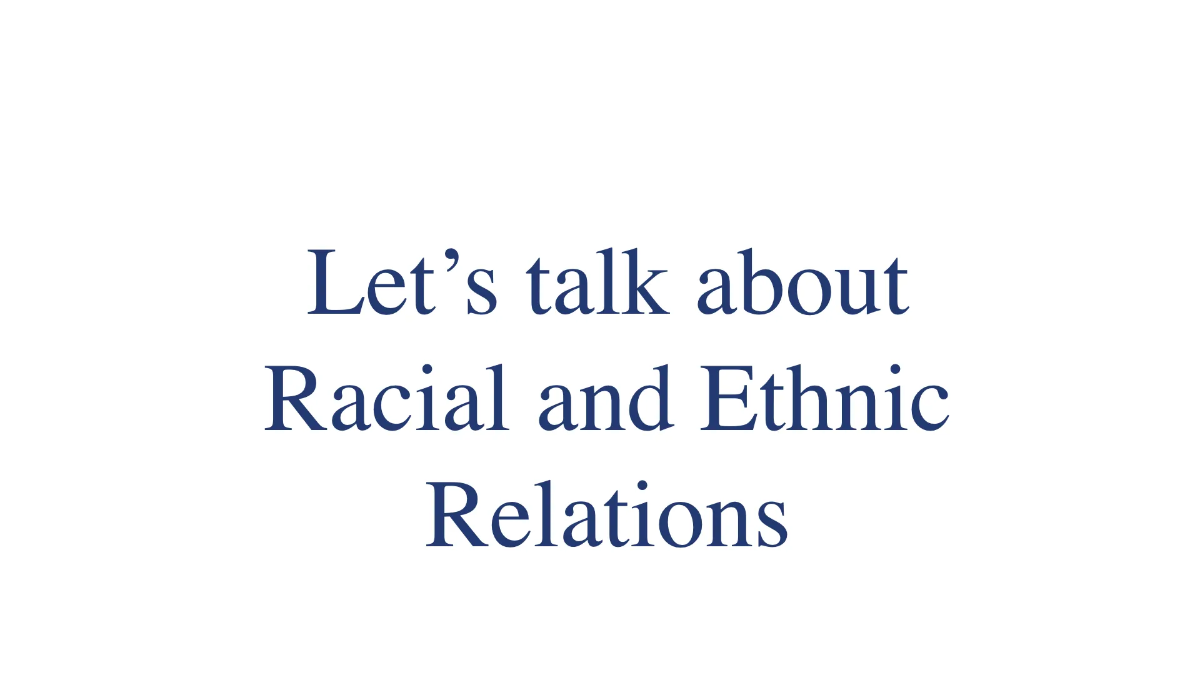 Free Racial and Ethnic Relations Template to Edit Online