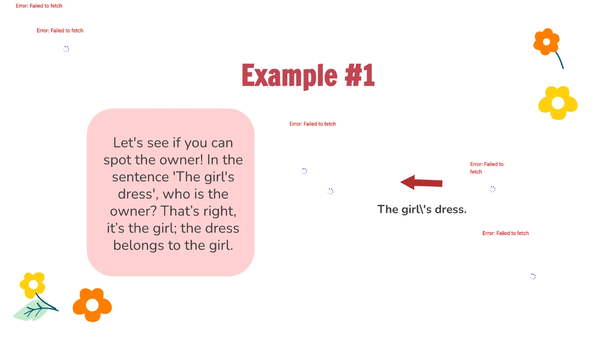 Free Possessive Nouns Template to Edit Online