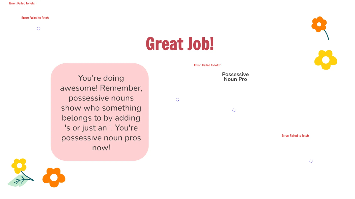 Free Possessive Nouns Template to Edit Online