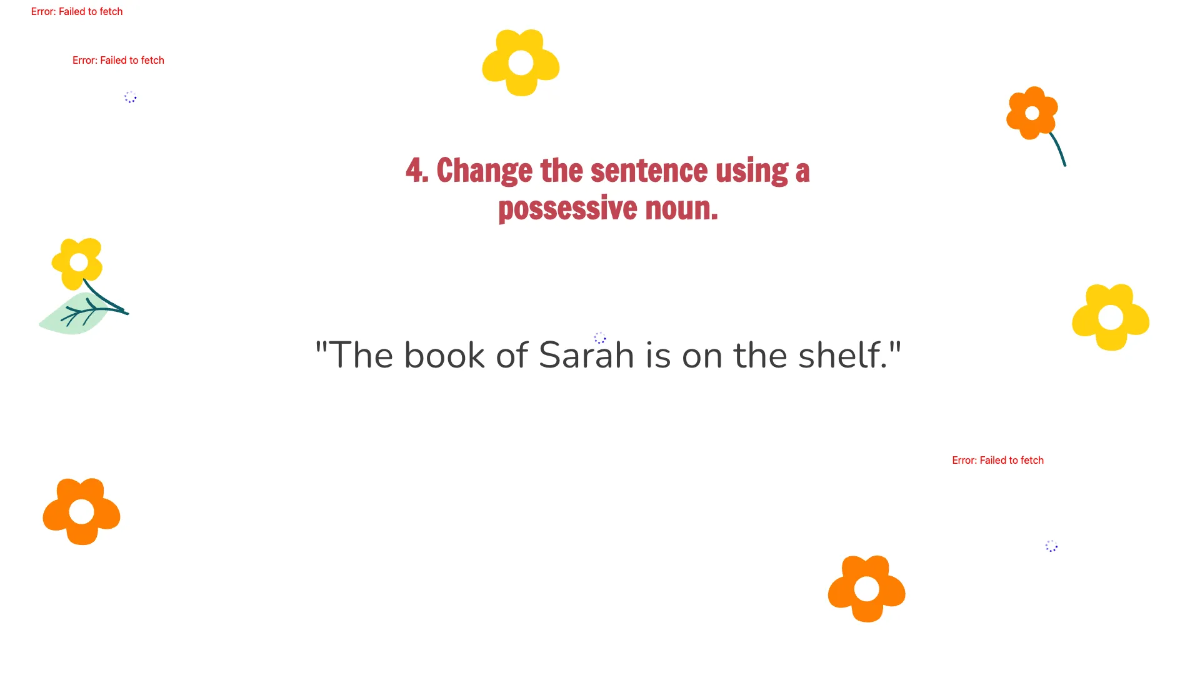 Free Possessive Nouns Template to Edit Online