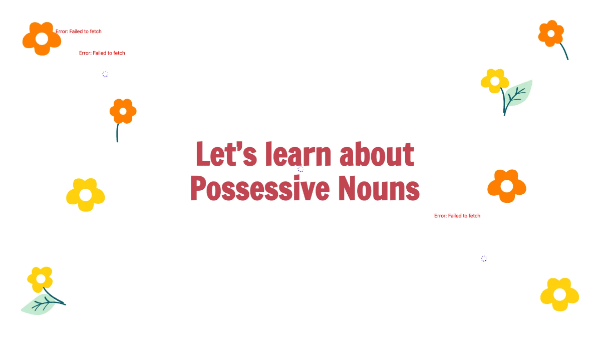 Free Possessive Nouns Template to Edit Online