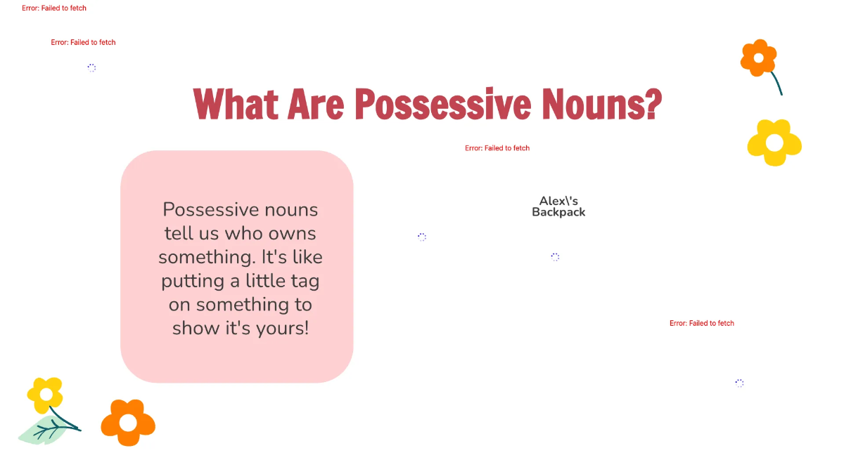 Free Possessive Nouns Template to Edit Online