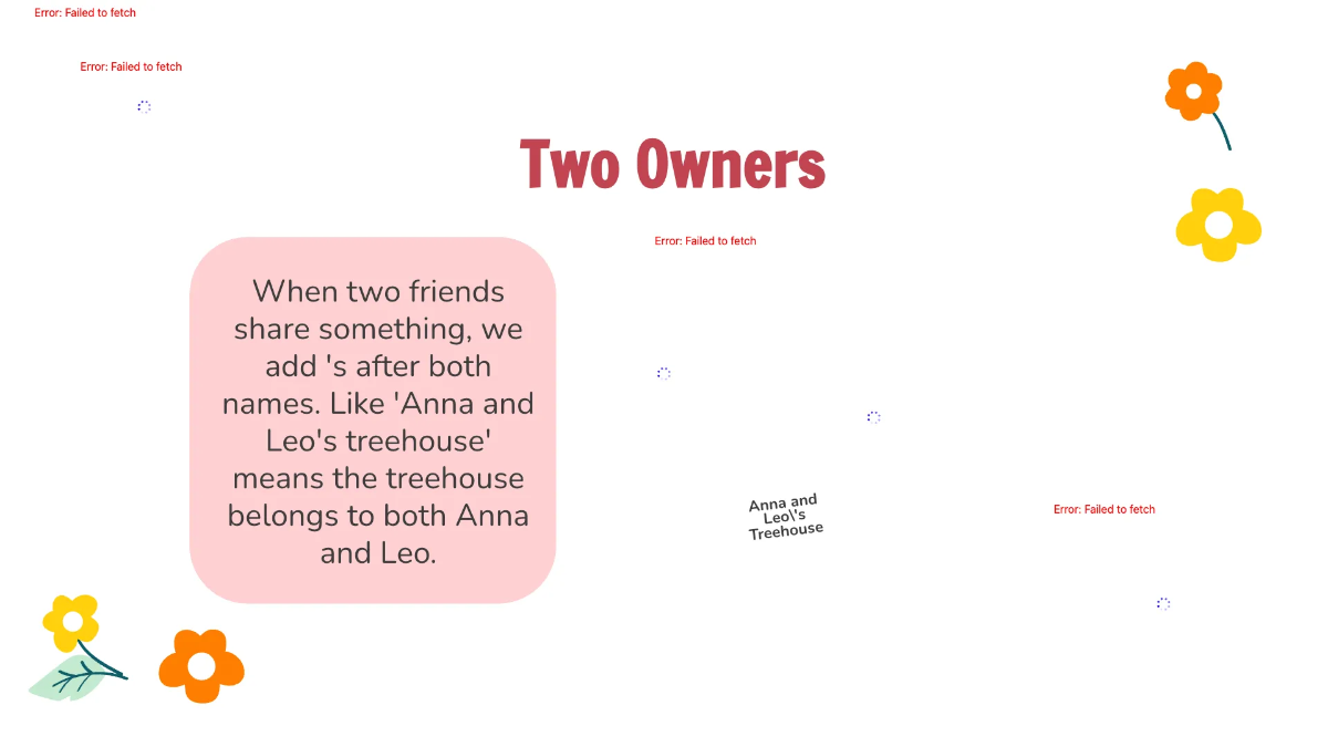 Free Possessive Nouns Template to Edit Online